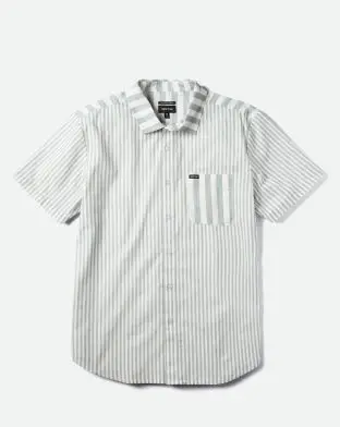 Brixton Charter Stripe X S/S WVN - Skjortor