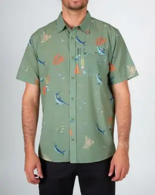 Salty Crew Ernesto S/S Perforated Tech - Skjortor