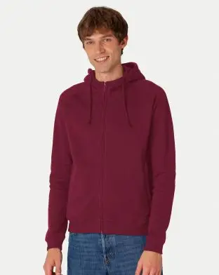 Neutral Organic - Unisex Hooded w. Zip Bordeaux - Sweatshirts